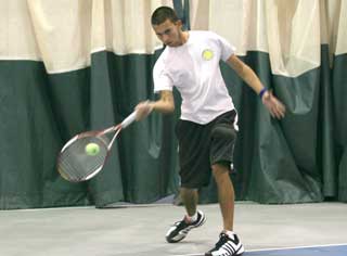 Tennis teams restart season on the road 