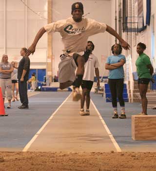 Men's Indoor Track: Jumping his way to success 