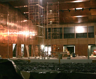 Doudna's concert hall in its final stages 