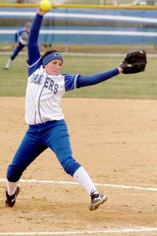 Softball: May comes close to no-hitter in team's home opener 