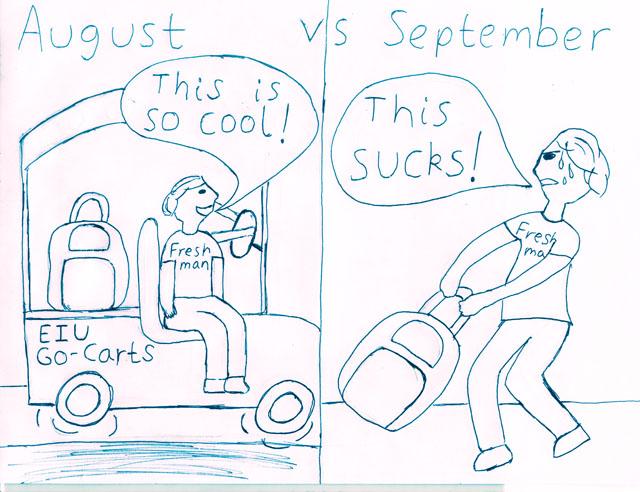 Editorial Cartoon: August vs. September 