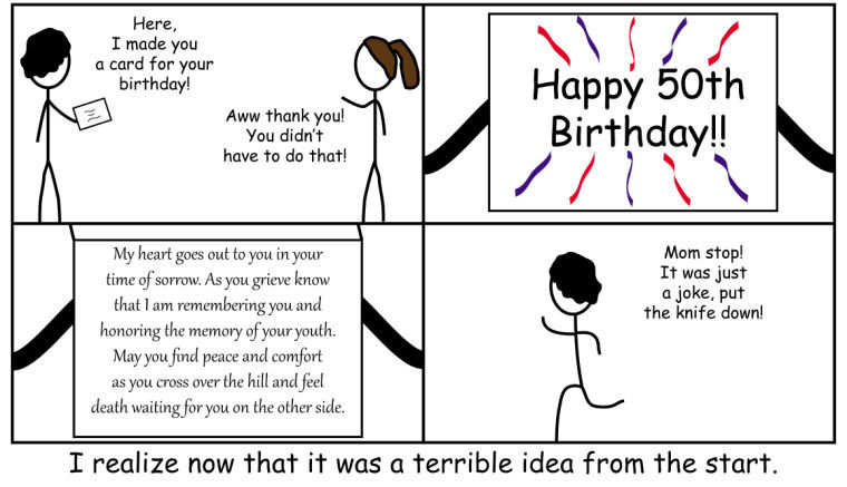 Cartoon: Birthday card