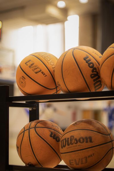 Basketballs during practice 