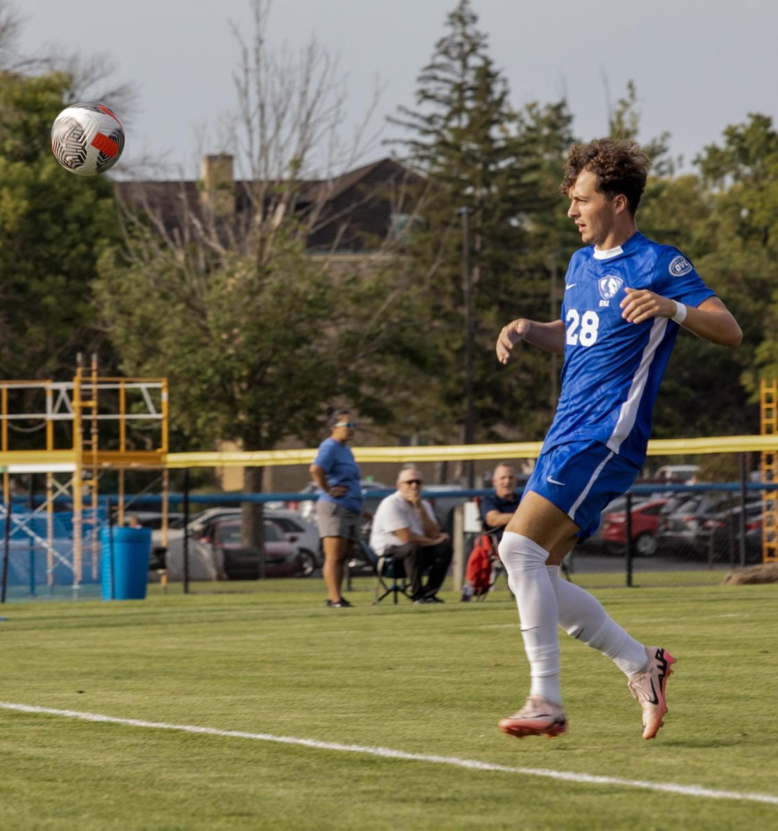 Freshman forward Jackson Liley made his first goal at his first ever game with Eastern Illinois men's soccer during the EIU, University of Chicago game Thursday evening. EIU men's soccer won 3-0.