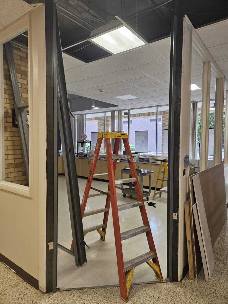 The former Panther Pantry undergoing construction to turn the facility into a common area for fraternities and sororities on campus.