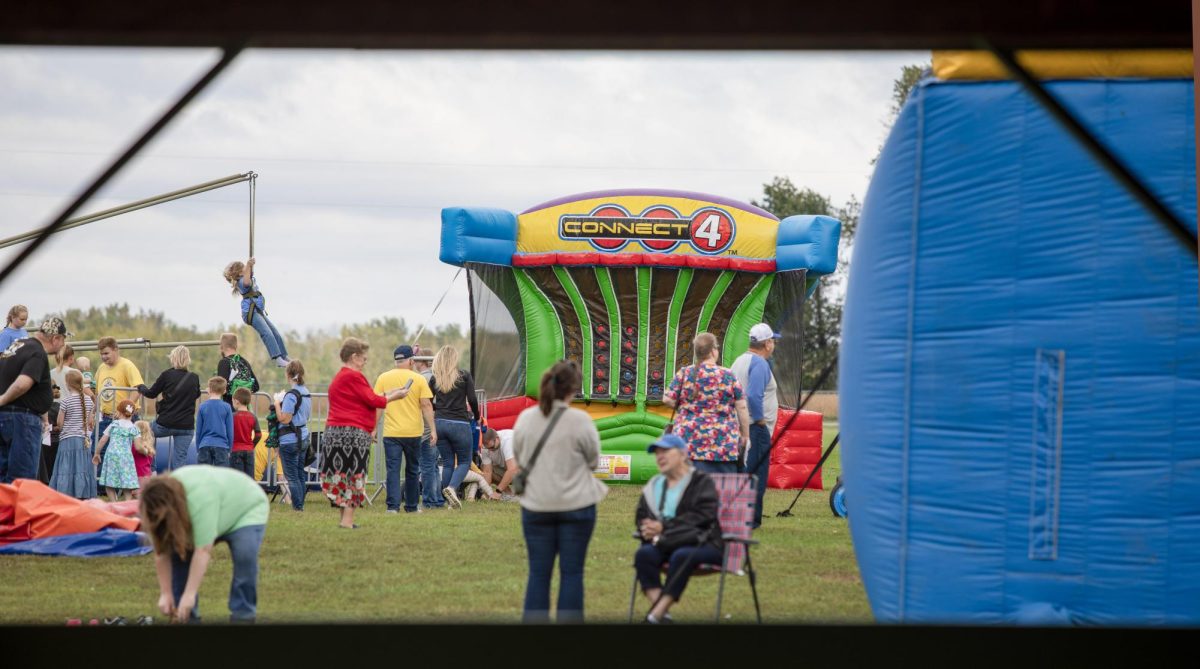 Camp New Hope is a campsite open year-round for special needs individuals. Kids and families play in the bounce houses, play connect four and make other crafts at the 50th anniversary celebration.