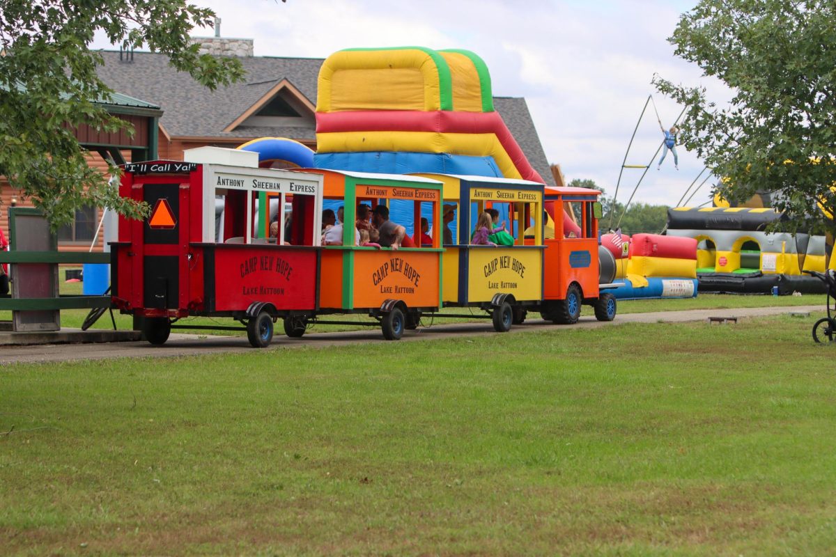 The Camp New Hope had a small Mattoon train that took people around the camp sight seeing during the Camp New Hope 50th anniversary.