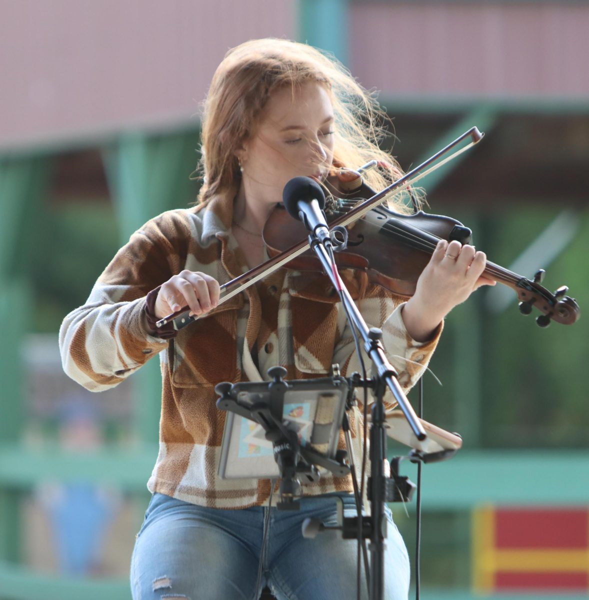 Mikayla of Jake & Mikayla perform at Camp New Hope's 50th Anniversary recreational experience for special needs on Saturday.