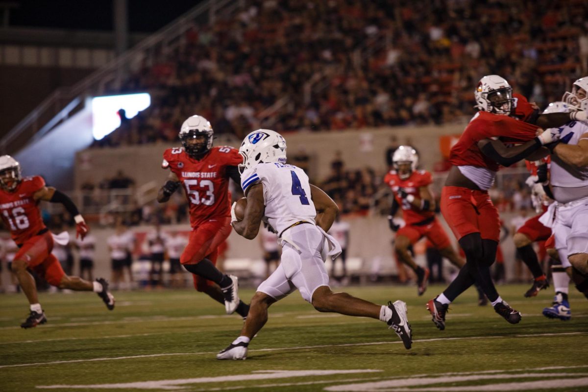 Runner Back MJ Flowers during the Eastern Illinois University vs Illinois State University in Normal Ill, Sept. 21,2024 at Hancock Stadium, Panthers Lost 31-7.  