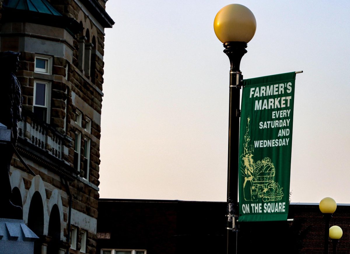 The farmer's market was held on the Square in front of the courthouse on Wednesday morning.