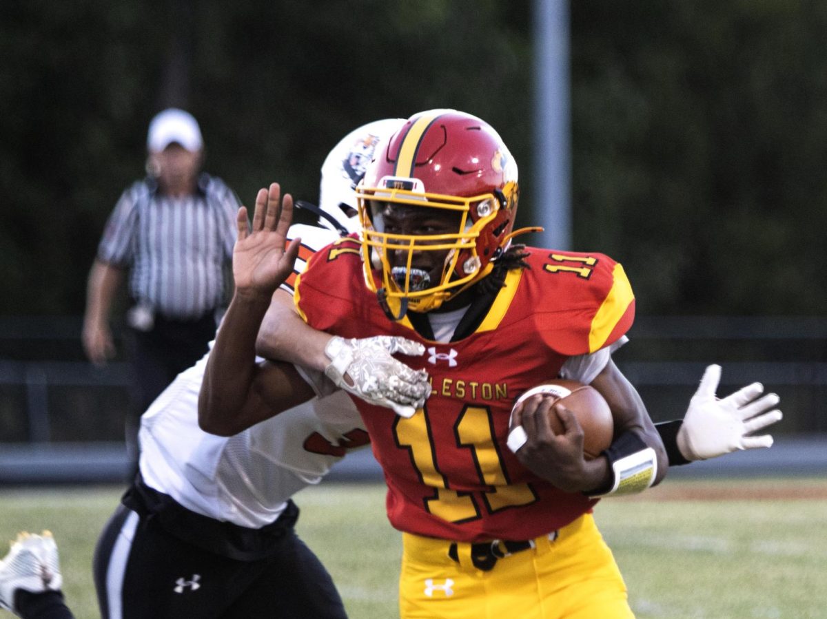 Charleston defeats Jersey after four-touchdown performance