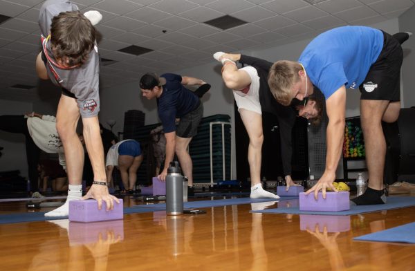 Group X offers fitness classes free to EIU students like hot yoga, ab workouts, stretching and more.