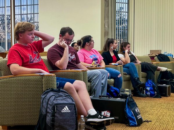 Eastern Illinois University students playing Book Bingo at Booth Library on Wednesday, October 30, 2024.