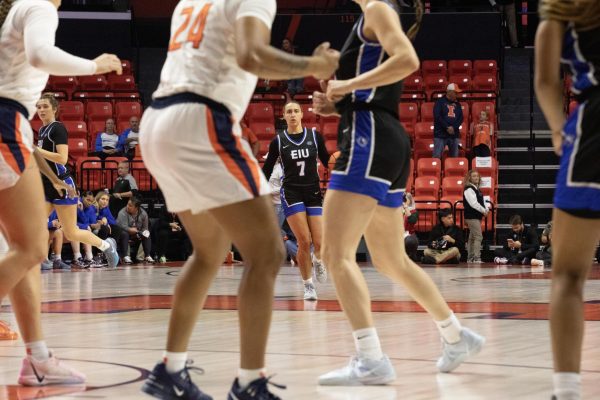 Eastern Illinois University plays against the University of Illinois at the State fam center 