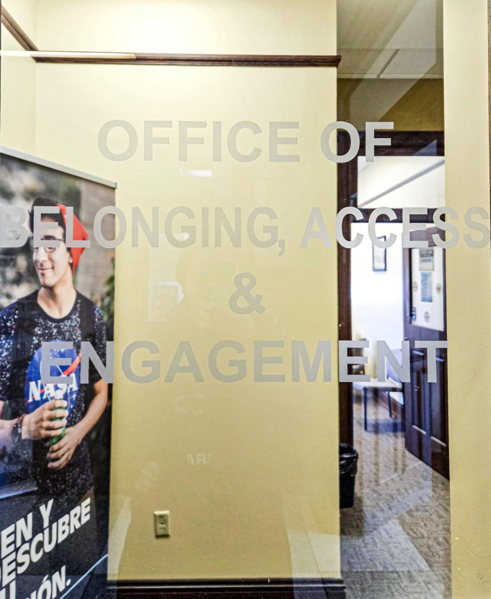 The entrance to the office of Access, Belonging and Engagement in Blair Hall on Friday.