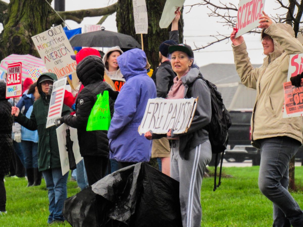 Protestor Silver Damsen expressed concern over college students and professors being arrested for protesting for Palestine, calling it a serious threat to democracy.