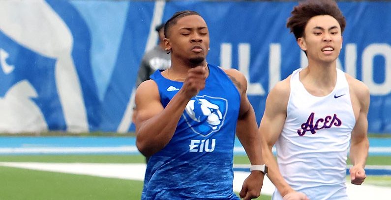 SUBMMITTED PHOTO | EIU ATHLETICS DEPARTMENT 
Graduate sprinter Jahleel Perrin.